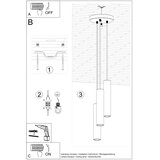 Sollux Lighting Obesna svetilka LAGOS 3P olivno zelena, (21626850) | Shoptok.si