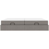  Okvir kreveta s madracem s madracem 2 pcs Sivo-smeđa tkanina | shoptok.hr