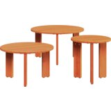  Klubska miza 3 pcs Voščeno rjava 47.5 x 47.5 x 27 cm, (5000073399) | Shoptok.si