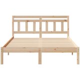  Krevetna konstrukcija Smeđa 135 x 190 cm Čvrsto borovo drvo | shoptok.hr