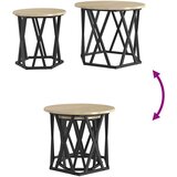  Bocni stol 2 pcs Sonoma hrast Inženjerska drva i čelik | shoptok.hr