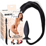 You2Toys HORNY Pony - analni čep s konjskim repom (crni) | shoptok.hr