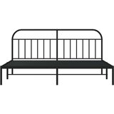  Metalni okvir za krevet s uzglavljem crni 200x200 cm | shoptok.hr
