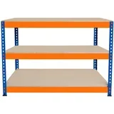 3-nadstropna delovna miza S-Rax - 120 cm x 60 cm x 90 cm, (21571069)