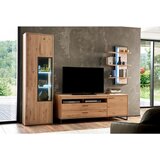 Livetastic STENSKI REGAL 70/105/25 cm antracit, barve hrasta | Shoptok.si