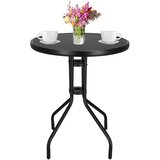 springos metalni okrugli vrtni stol, 60 cm, crni Cijene