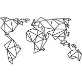 Wallity Zidna dekoracija Mapa svijeta2, 100x58 cm, 1,5 mm, Crna | Eponuda.ba