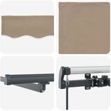  Skrovita tenda S LED lampica Bež 600 × 300 cm tkanina | shoptok.hr