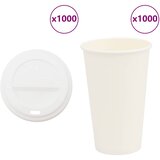  Papirnate šalice za kavu s poklopcima 1000 kom 16 oz 400 ml Cijene