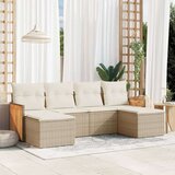 vidaXL 6-dijelni set vrtnih sofa s jastucima bež od poliratana | shoptok.hr