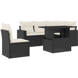  The Living Store Vrtna sedežna garnitura 6-delna z blazinami črna poli ratan - Vrtna Sedežna Garniture, (21451365) | Shoptok.si