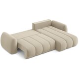 Makamii Svjetlo smeđa sklopiva/s prostorom za odlaganje kutna garnitura od bouclé tkanine (s desnim kutom/s ležaljkom) Pele – | shoptok.hr