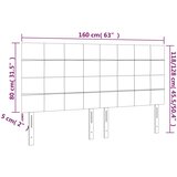  Uzglavlje tamno sivo 160x5x118/128 cm tkanina | shoptok.hr