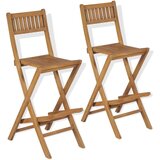 Bistro 3-dijelni bistro set sa sklopivim stolicama od masivne tikovine | shoptok.hr