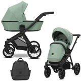 brav kolica za bebe set 2U1 crni ram dezen 5