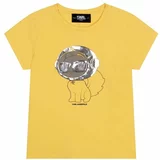 Karl Lagerfeld Dječja majica kratkih rukava boja: žuta