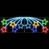 vidaXL Božićna zvijezda s 432 LED svjetlima Šareni 180 x 57 cm PVC | shoptok.hr