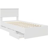  Krevetna konstrukcija Bijelo 90 x 200 cm Inženjersko Drvo | shoptok.hr