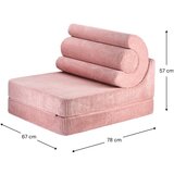Wigiwama Rožnat otroški fotelj iz rebrastega žameta Flipster – | Shoptok.si