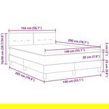 Box Vzmetnica na podstavku z vzmetnico Modra 140x200 cm Tkanina, (22083230) | Shoptok.si