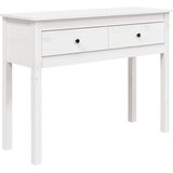  Konzolni stol bijeli 100x35x75 cm od masivne borovine | Shoptok.si