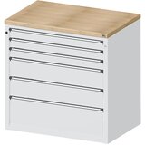 ANKE omarica za pult za izdajo materiala in orodja, 3 predali 90 mm, 2 predala 180 mm, 1 predal 270 mm, siva Cene