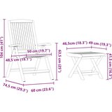  Vrtni set za objed 4 pcs Smeđa Čvrsto teak drvo | shoptok.hr