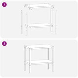  Stol za presađivanje 80 x 50 x 80 cm Nehrđajući čelik Srebrna | shoptok.hr