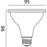  LED sijalica za rast biljaka PLANTY E27/9W/230V 1200K crna | Eponuda.com