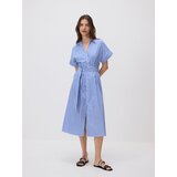 Reserved Košulja-haljina s pojasom - plava | shoptok.hr