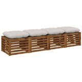 Jastučići za sjedenje VIANEN 4 kom. 100% poliester Bijela - Bijela 45 x 45 x 12 cm | shoptok.hr