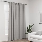 vidaXL Zatemnitvena zavesa z obešali videz platna siva 290x245 cm | Shoptok.si