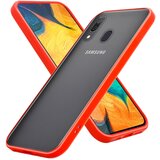 Cadorabo Ohišje, združljiv s Samsungom v zamrznjenih rdečih - črnih tipkah - hibridni zaščitni pokrov s silikonom TPU v notranjosti in mat plastičnim hrbtom, (20565960) Cene