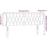  Uzglavlje s ušima svjetlosivo 147x23x78/88 cm od tkanine | shoptok.hr
