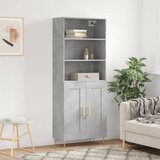  The Living Store Visoka komoda betonsko siva 69,5x34x180 cm inženirski les - Visoka Omarica, (21500260) Cene