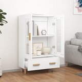  Visoka komoda bijela 70 x 31 x 115 cm od konstruiranog drva | Eponuda.com