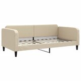  Dnevni krevet s madracem krem 100 x 200 cm od tkanine | shoptok.hr