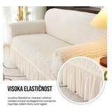 HOMEMATES Retro Pokrivač za dvosede i kauče od 145cm do 185cm - Bela | Eponuda.com