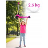 Ricokids Jelly otroški romobil s 3 kolesi in LED osvetlitvijo – roza | Shoptok.si