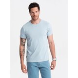 Ombre BASIC men's classic cotton T-shirt - light blue | Shoptok.si