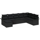  Sjedeća garnitura za vrt 8 kom. Crna Poli ratan 297,5 x 187,5 x 85 cm | shoptok.hr