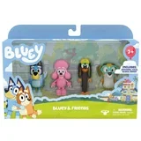 Bluey: Bluey in prijatelji, komplet 4 igralnih figuric