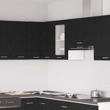 Viseći stakleni ormarić crni hrast 40x31x60 cm inženjerski drvo | shoptok.hr