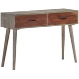  Konzolni stol sivi 110x35x75 cm od masivnog grubog drva manga | Eponuda.ba