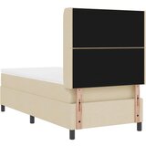  LED Box Spring Krevet s uzglavljem Krema 100 x 200 cm tkanina | shoptok.hr
