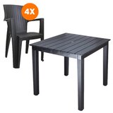  Baštenski set AMELIA Rattan sa stolom CAPRI, antracit | Eponuda.com