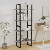  The Living Store Knjižna omara 4-nadstropna siva sonoma 60x30x140 cm konstr. les - Knjižna Omara, (21431610) Cene