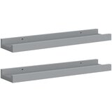  Zidne police za fotografije 2 kom sive 40 x 9 x 3 cm MDF | Eponuda.com
