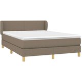  Box spring postelja z vzmetnico taupe 140x200 cm blago, (20897123) | Shoptok.si