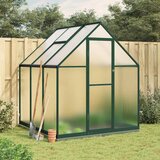 Furnova Rastlinjak z okvirjem zelen 169x169x202 cm aluminij, (21948418) Cene